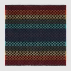 GG Jacquard Shawl Rainbow Stripes