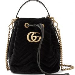 GG Marmont leather-trimmed 1061448