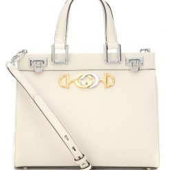 Zumi Small leather tote White P00379363