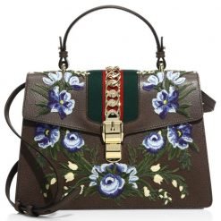 Sylvie Floral-Embroidered Leather 0400094589582