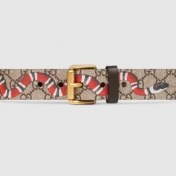 Coral snake print GG Supreme canvas belt