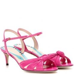 Gucci Leather 6cm sandals Pink P00204704