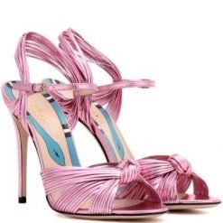 Leather 11.5cm sandals Purple P00204663