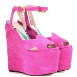 Gucci Suede platform sandals Perple