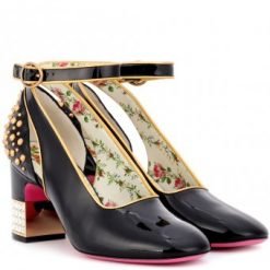 Gucci Studded patent-leather pumps Black