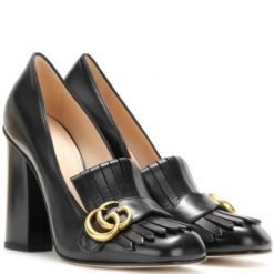 Gucci Leather loafer 10.5cm pumps Black