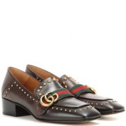 Gucci Embellished leather loafers Black