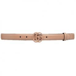 Gucci rose beige buckle narrow belt