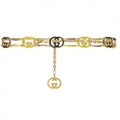 Gucci interlocking gold chain belt