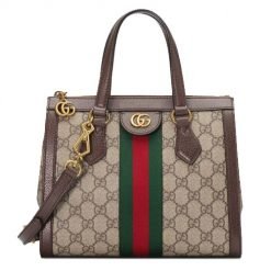 Ophidia GG small tote bag Beige/ebony GG Supreme canvas