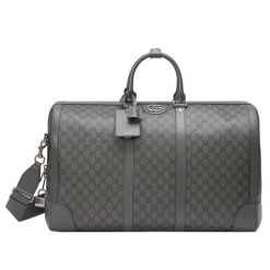 Ophidia large duffle bag Grey leather trim
