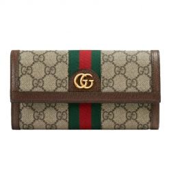 Ophidia GG continental wallet Beige ebony GG