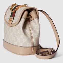 GG 795221 OPHIDIA Mini Backpack Beige