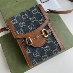 Gucci Mobile Phone Bag 625615 Navy Blue